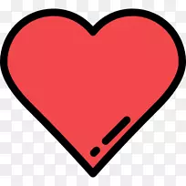 心脏可伸缩图形图标-一颗红色的心