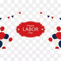 国际劳工日-气球边境劳动节海报