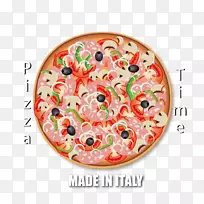 西西里披萨意大利菜下载-手绘比萨饼插图