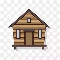 房屋原木小屋-简易木屋