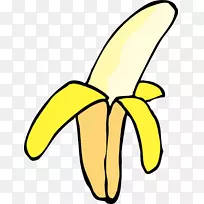 水果卡通香蕉蛋糕剪贴画-免费拉材料香蕉形象