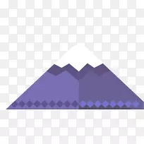 三角形紫色图案-卡通紫山装饰图案