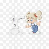 兔角色动画插图.动物动画材料
