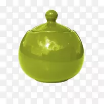 陶瓷玻璃茶壶盖.绿色杯