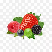 蓝莓免费内容剪辑艺术-草莓现实水果