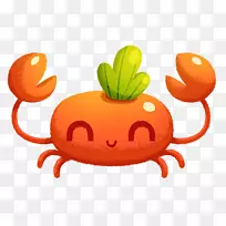 蟹画插图-画孟达小螃蟹