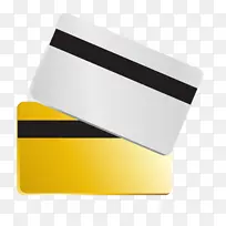 品牌矩形黄银行卡模板
