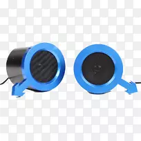 音频设备声音音频电子响度蓝色扬声器组合