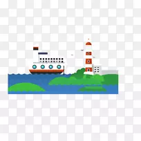 船舶插图-海上船舶