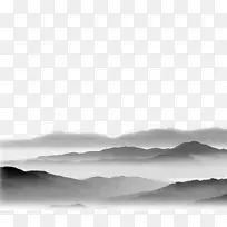 黑白灰色-群山