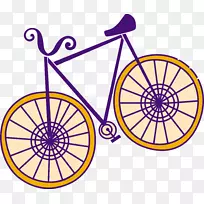 自行车车轮oz组轮辋合金轮毂手涂橙色轮胎自行车