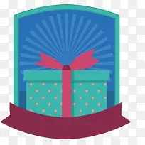 礼品盒-波浪点礼品盒标签