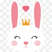 复活节兔夹艺术-爱泡泡兔