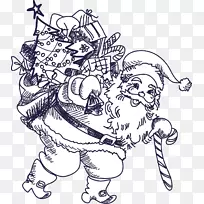 圣诞老人圣诞插画-圣诞老人