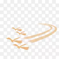 角纹-黄蜻蜓曲线装饰图案