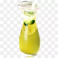 哈维·沃班格鸡尾酒装饰果汁-实物，金橘柠檬汁，单页