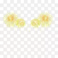 黄色花瓣图案-美丽的烟花