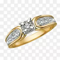 结婚戒指金钻金戒指装饰材料
