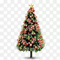 三星星系S5圣诞老人圣诞树壁纸-圣诞树