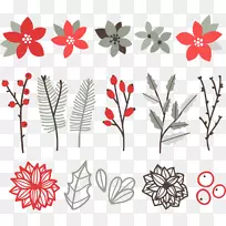 花卉设计花瓣-小清新冬季花卉装饰