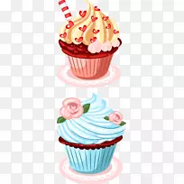 纸杯蛋糕生日蛋糕贺卡愿望-纸杯蛋糕设计图像