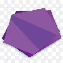 三角形紫色图案-紫色不规则三维图案