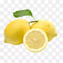 柠檬绿波斯酸橙黄柠檬带绿叶