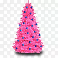 圣诞树-粉红色植物