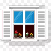 窗口图-简单窗口盘花卉图案