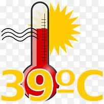 温度计温度剪辑艺术.夏季炎热天气