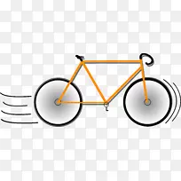 自行车剪影图标-自行车的飞驰