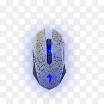 钴蓝技术字体-蓝色发光游戏鼠标