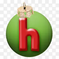 圣诞节字体-圣诞字母h