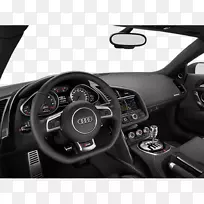 2014年奥迪R8跑车V10发动机-内部，驱动位置，方向盘，奥迪R8
