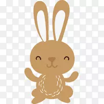 兔夹艺术-棕色兔载体