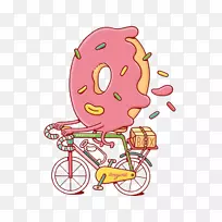 甜甜圈溴心啤酒食品插图-卡通甜甜圈