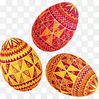 复活节彩蛋节日剪贴画-涂鸦彩蛋