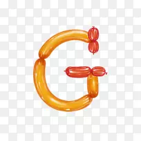 字母g x气球字母g