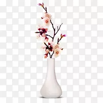 花瓶粉红花房-风桃花花瓶