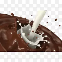 巧克力牛奶巧克力松露热巧克力牛奶飞溅