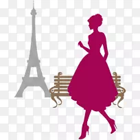 埃菲尔铁塔-巴黎妇女