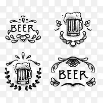 啤酒图.手绘啤酒图标