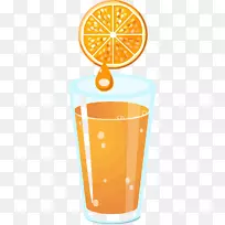 橙汁饮料剪辑艺术-柠檬水