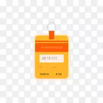 袋式标签行李橙色行李标签