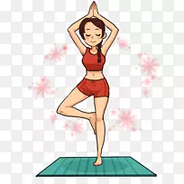 健身瑜伽卡通-女神
