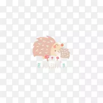 刺猬卡通插图-卡通刺猬