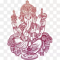 Ganesha shiva krishna绘制rama-泰国神的图像