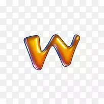 字母w-液滴字母w