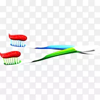 牙刷夹艺术.牙刷