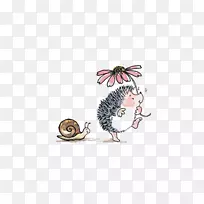 刺猬创意意境画卡通刺猬